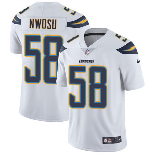 Nike Men & Women & Youth Chargers 58 Uchenna Nwosu White NFL Vapor Untouchable Limited Jersey,We sell and wholesale Nike Men & Women & Youth Chargers 58 Uchenna Nwosu White NFL Vapor Untouchable Limited Jersey on line form chian!